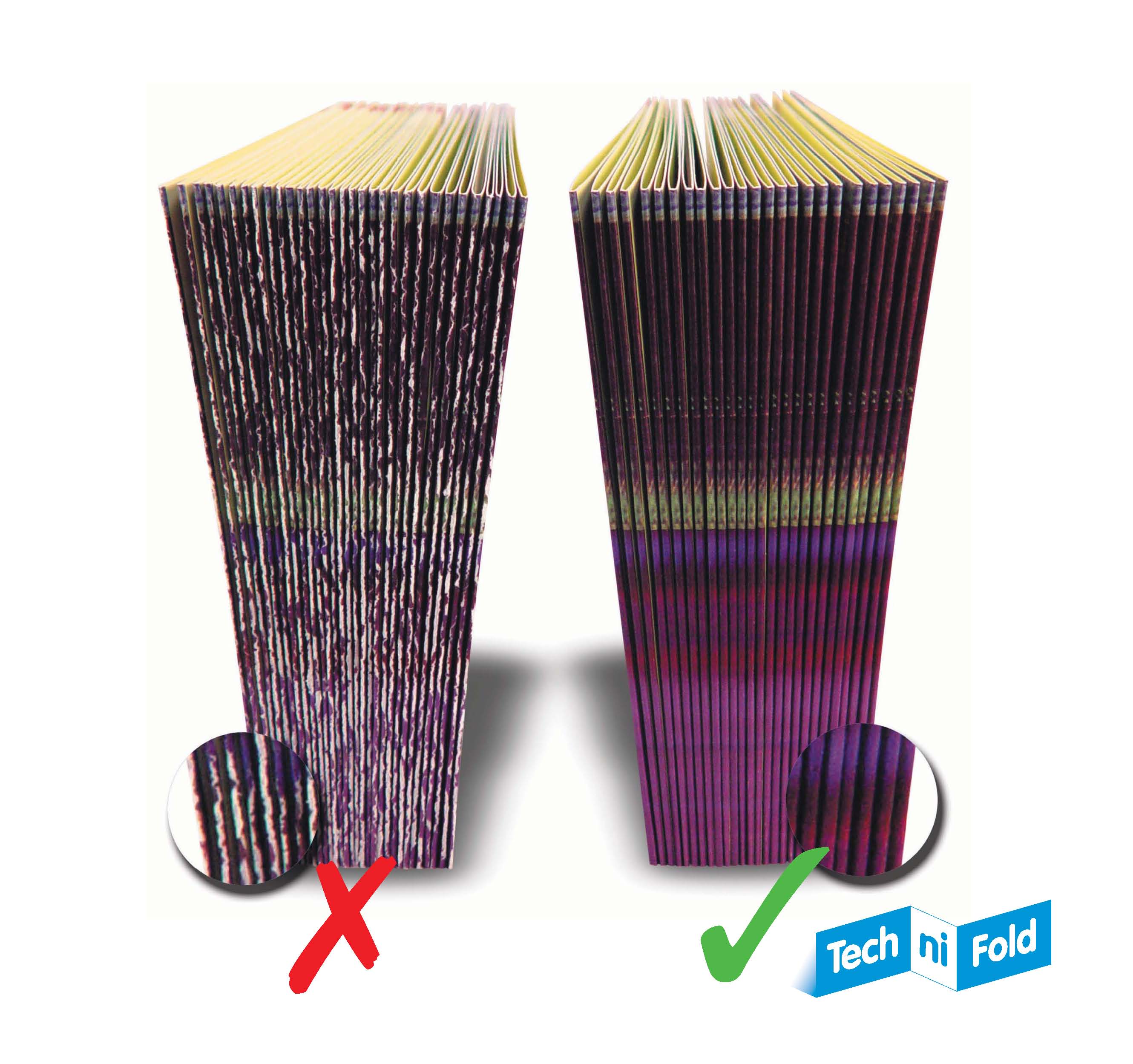Fiber cracking on printed material